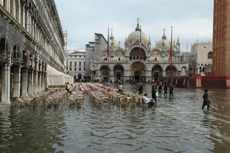 Venedig Hochwasser Bild 9700